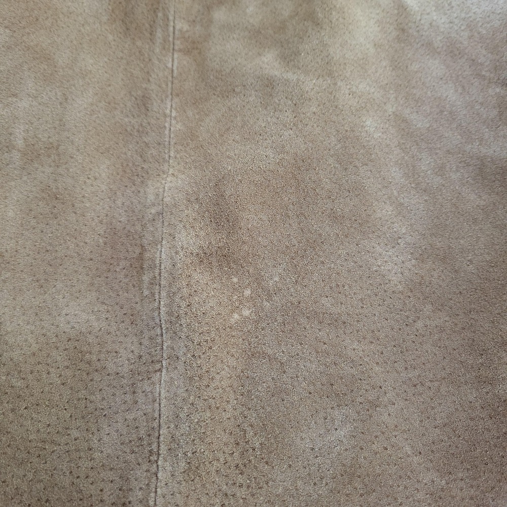 VTG St. Johns Bay Brown Suede Genuine Leather 2 Button Blazer Jacket Womens S - Picture 10 of 10